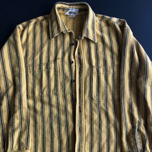 Vintage Yellow Striped Flannel